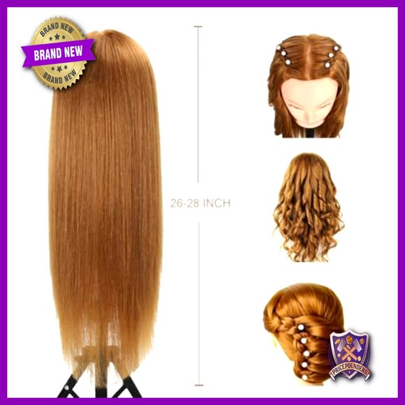 Mannequin Head with 80% Human Hair for Cosmetology Practice